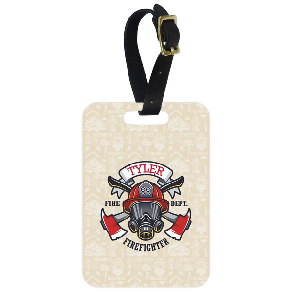 Custom Firefighter Metal Luggage Tag w/ Name or Text