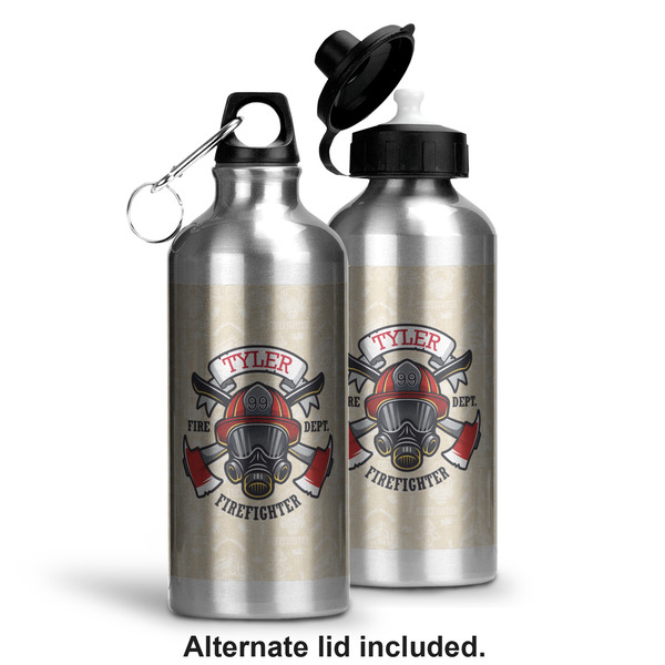 Firefighter Career Aluminum Water Bottle - Alternate lid options