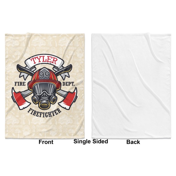 Firefighter Career Baby Blanket (Single Sided - Printed Front, White Back)