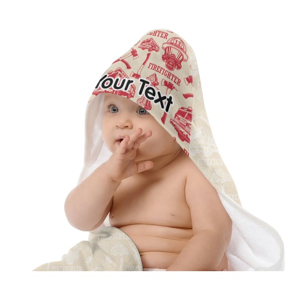 Firefighter Career Baby Hooded Towel on Child