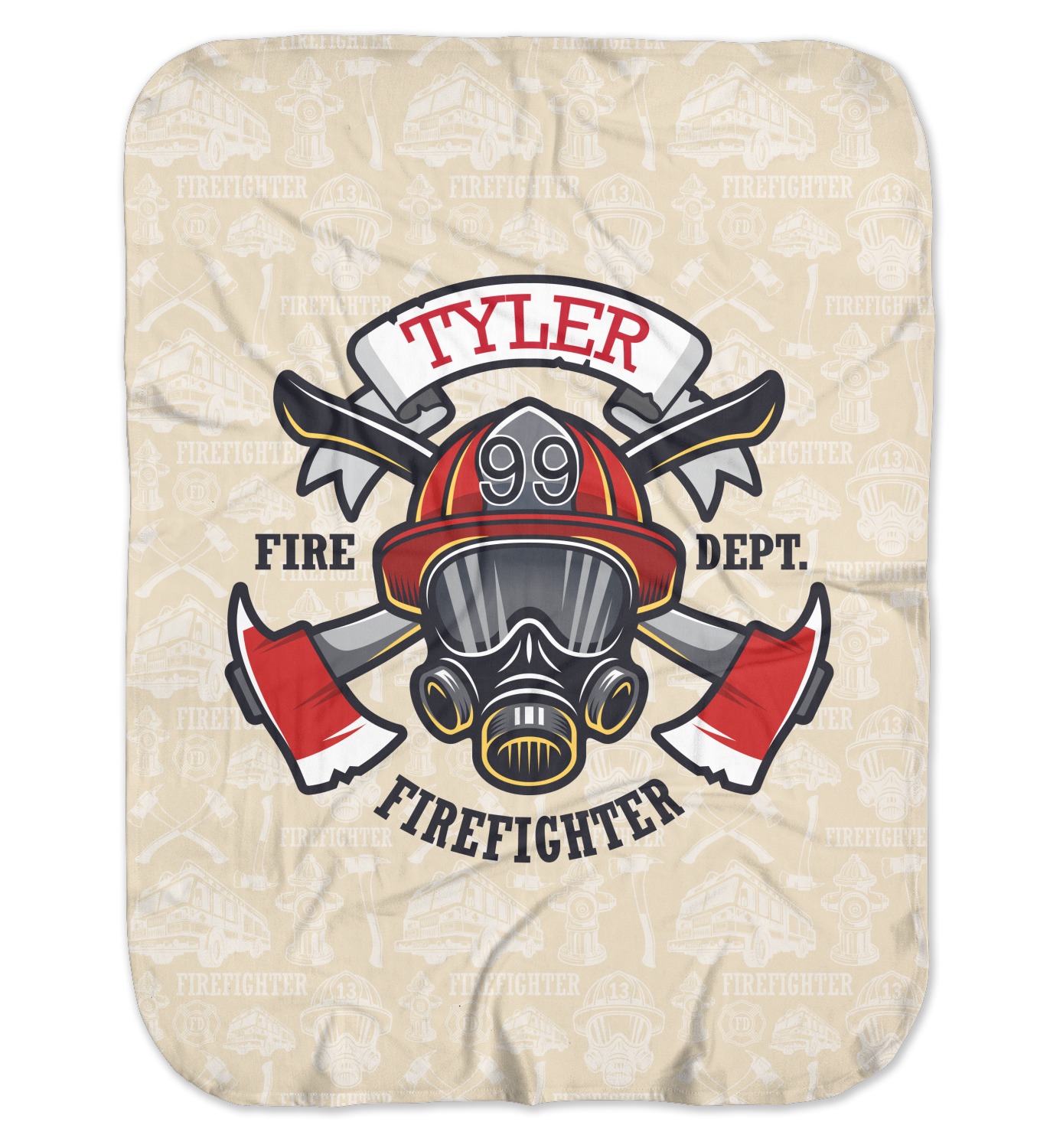 Custom Firefighter Baby Swaddling Blanket (Personalized) YouCustomizeIt