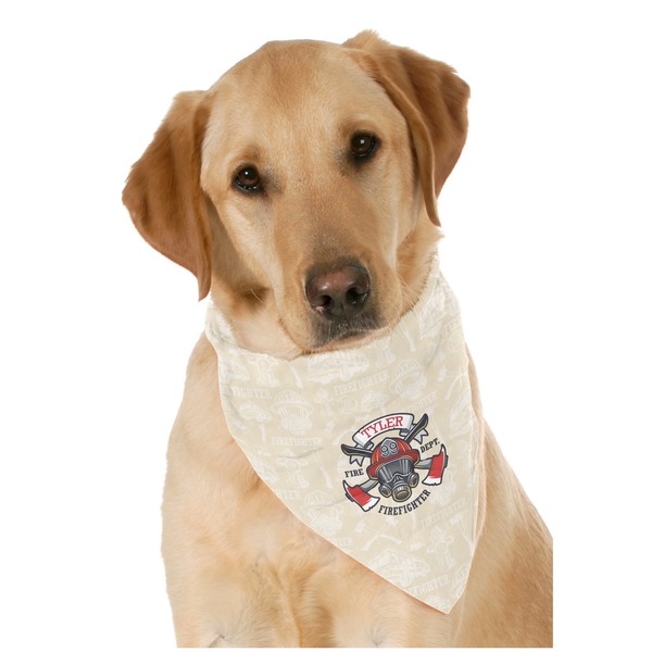 Custom Firefighter Dog Bandana Scarf w/ Name or Text