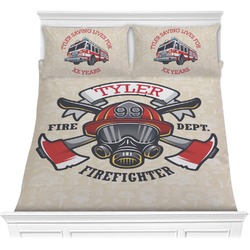 Firefighter Comforter Set - Full / Queen (Personalized)