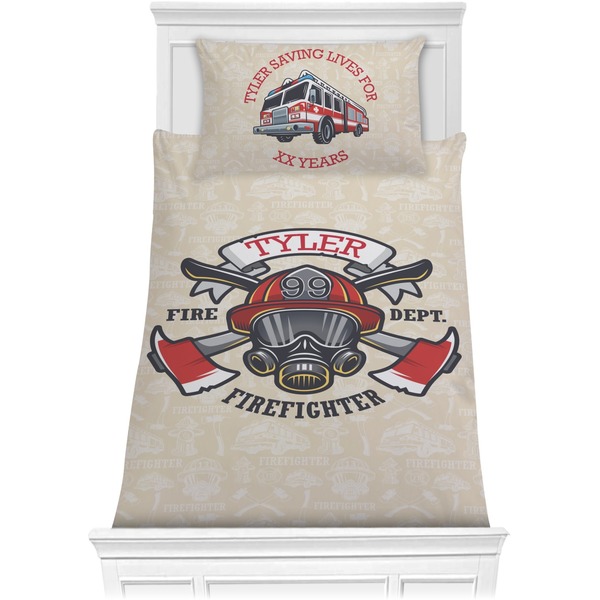 Custom Firefighter Comforter Set - Twin (Personalized)