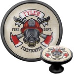 Firefighter Cabinet Knob (Black) (Personalized)