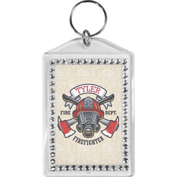 Custom Firefighter Bling Keychain (Personalized)