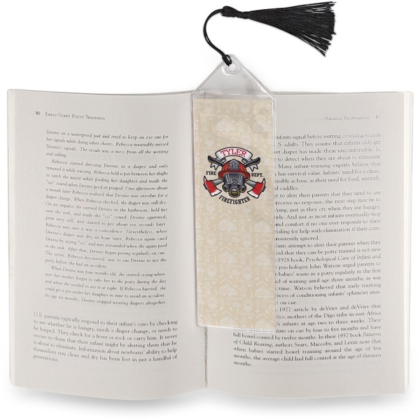 Firefighter Career Bookmark with tassel - In book