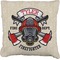 Firefighter Faux-Linen Throw Pillow 20" (Personalized)
