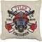 Firefighter Faux-Linen Throw Pillow 26" (Personalized)