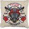 Firefighter Faux-Linen Throw Pillow (Personalized)