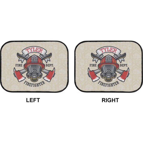 Firefighter Career Car Floor Mats (Back Seat) (Approval)
