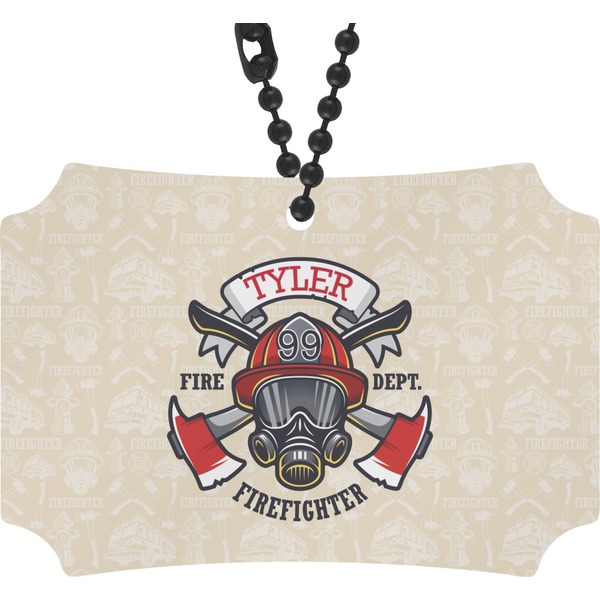 Custom Firefighter Rear View Mirror Ornament (Personalized)