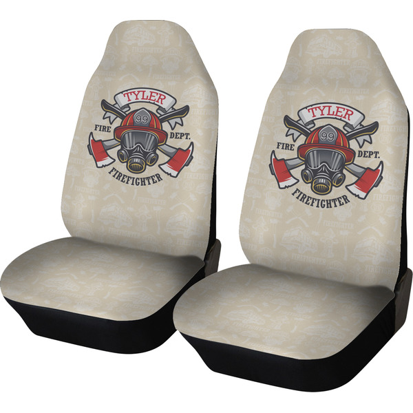 Custom Firefighter Car Seat Covers (Set of Two) (Personalized)