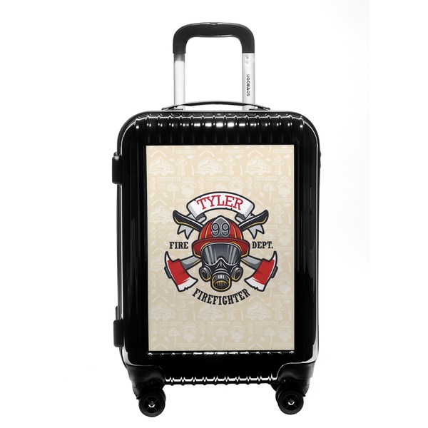 Custom Firefighter Carry On Hard Shell Suitcase (Personalized)