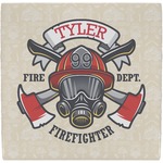Firefighter Ceramic Tile Hot Pad (Personalized)