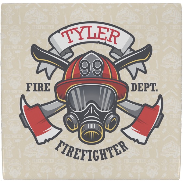 Custom Firefighter Ceramic Tile Hot Pad (Personalized)