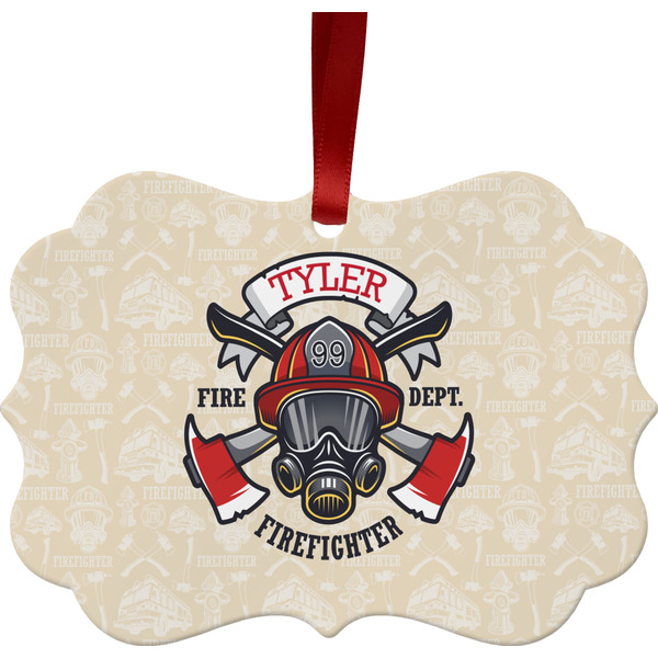 Firefighter Career Christmas Ornament (Front View)