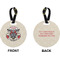 Firefighter Career Circle Luggage Tag (Front + Back)