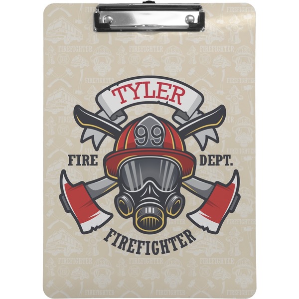 Custom Firefighter Clipboard (Letter Size) (Personalized)
