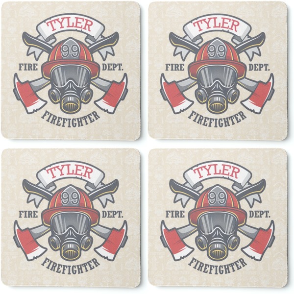 Firefighter Career Coaster Rubber Back - Apvl