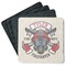 Firefighter Square Rubber Backed Coasters - Set of 4 (Personalized)