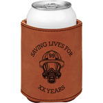 Firefighter Leatherette Can Sleeve - Double Sided (Personalized)
