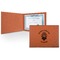 Firefighter Career Cognac Leatherette Diploma / Certificate Holders - Front only - Main