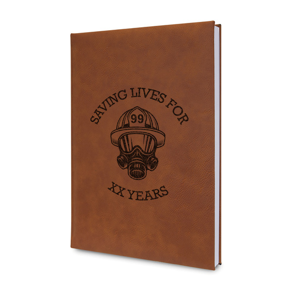 Custom Firefighter Leatherette Journal - Double Sided (Personalized)
