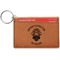 Firefighter Career Cognac Leatherette Keychain ID Holders - Front Credit Card