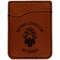 Firefighter Career Cognac Leatherette Phone Wallet close up