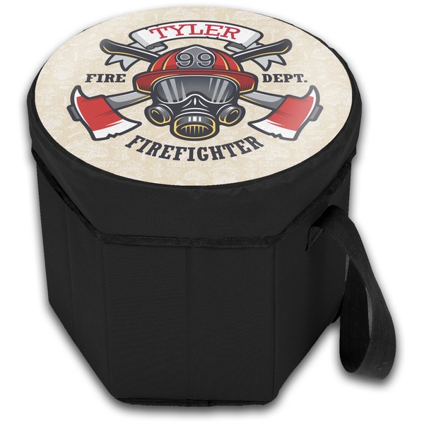 Firefighter Career Collapsible Personalized Cooler & Seat (Closed)
