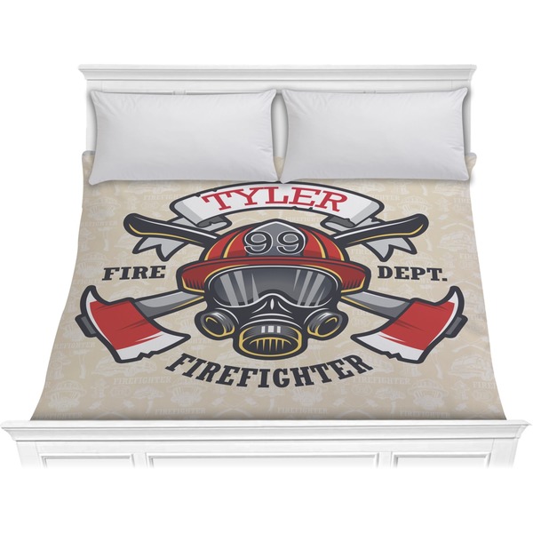 Custom Firefighter Comforter - King (Personalized)