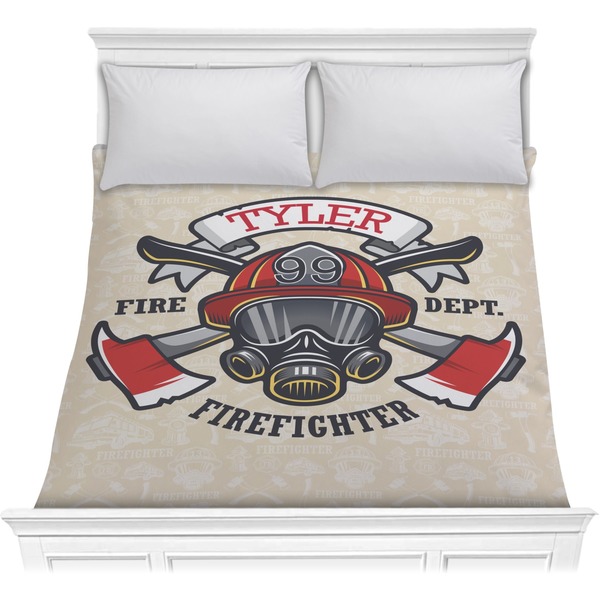 Custom Firefighter Comforter - Full / Queen (Personalized)