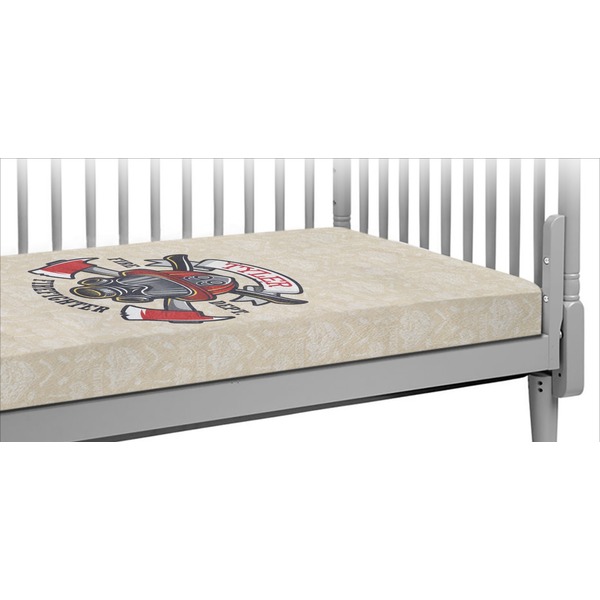 Custom Firefighter Crib Fitted Sheet (Personalized)