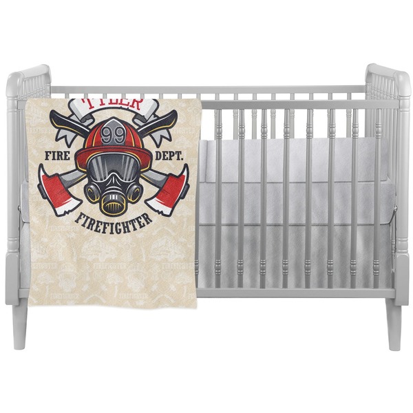 Custom Firefighter Crib Comforter / Quilt (Personalized)