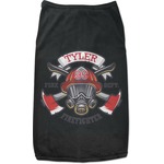 Firefighter Black Pet Shirt - L (Personalized)