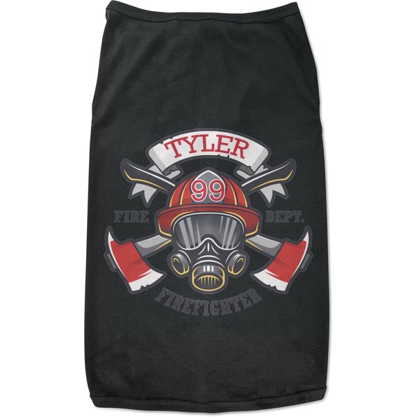 Custom Firefighter Black Pet Shirt - M (Personalized)