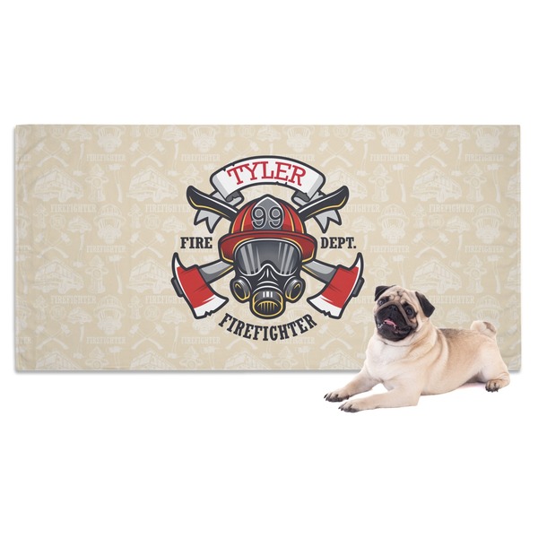 Custom Firefighter Dog Towel (Personalized)
