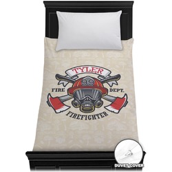 Firefighter Duvet Cover - Twin (Personalized)