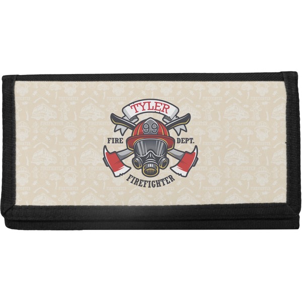 Custom Firefighter Canvas Checkbook Cover (Personalized)