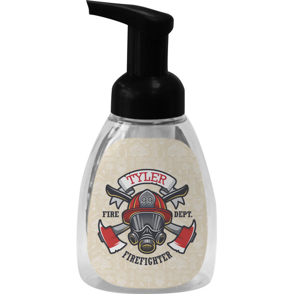 Custom Firefighter Foam Soap Bottle - Black (Personalized)