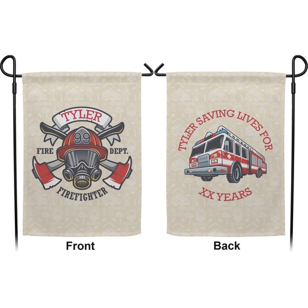 Firefighter Career Garden Flag - Double Sided Front and Back