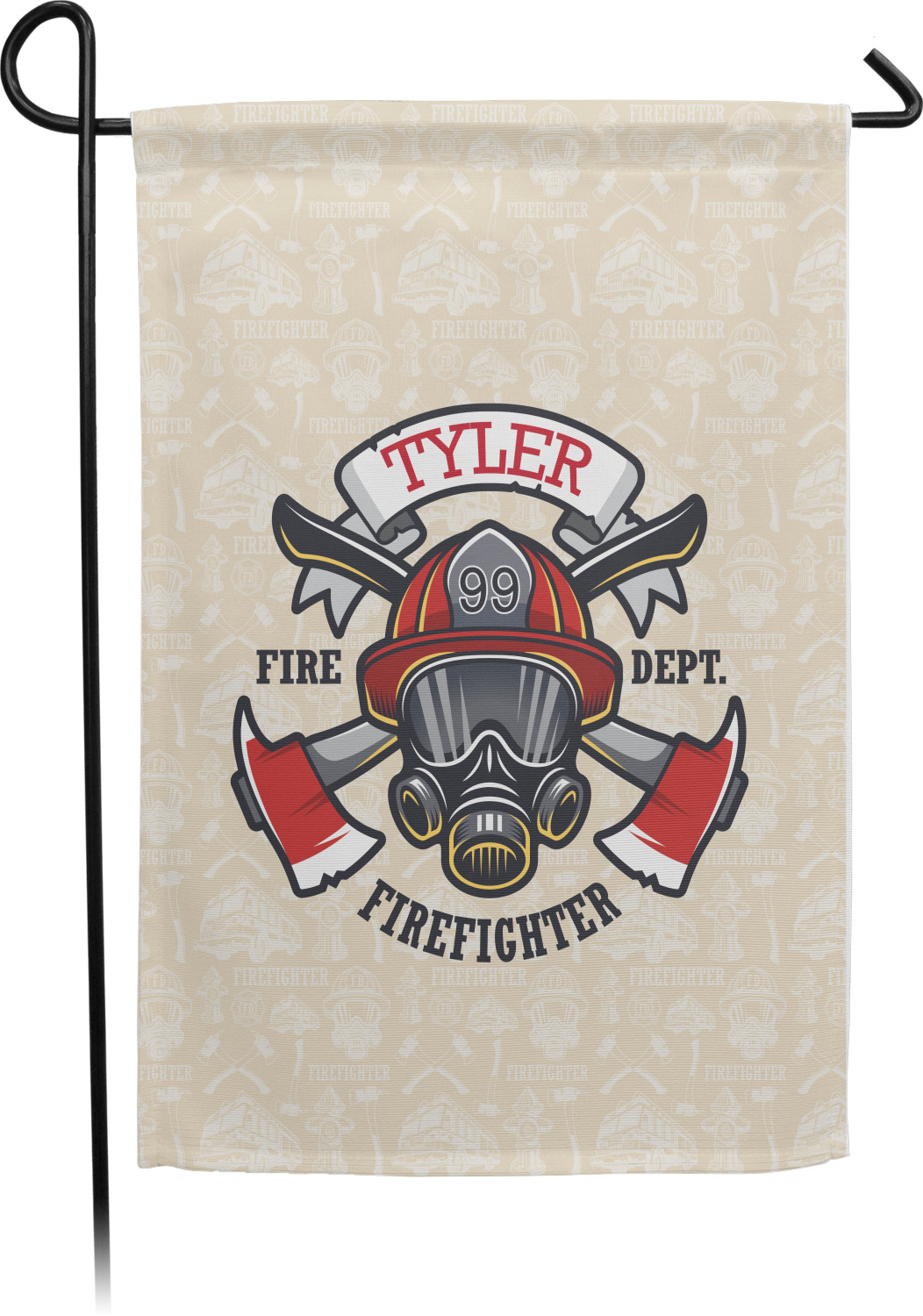Firefighter Double Sided Garden Flag With Pole (Personalized ...