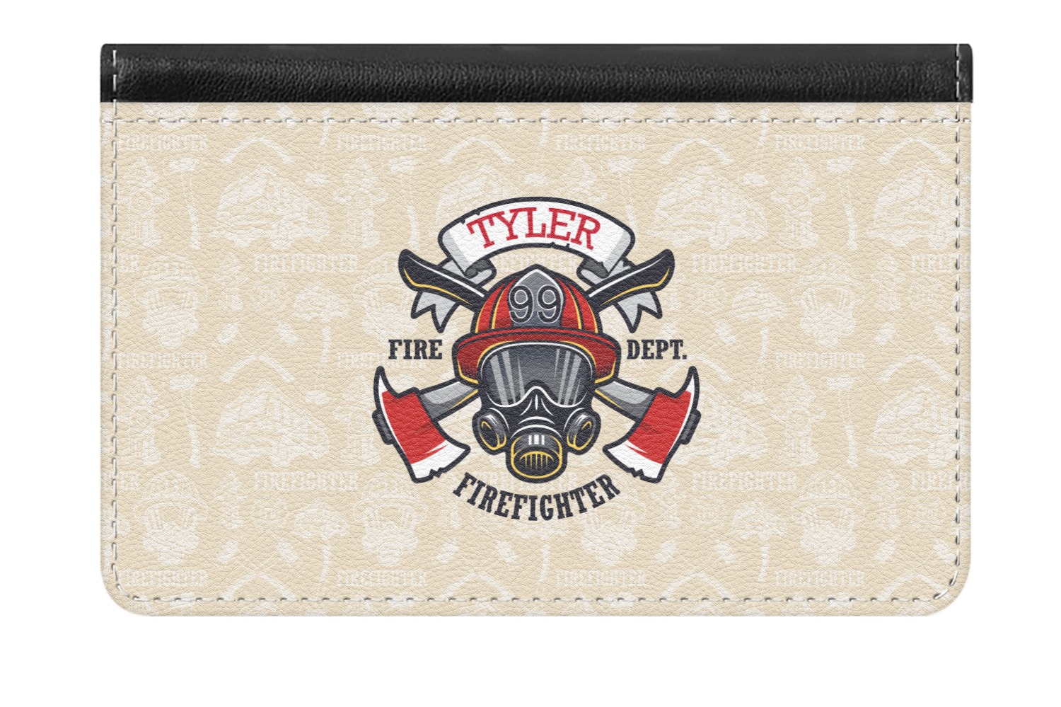 Firefighter Genuine Leather ID & Card Wallet - Slim Style (Personalized ...
