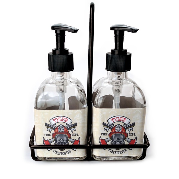 Custom Firefighter Glass Soap & Lotion Bottles (Personalized)