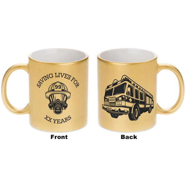 Firefighter Career Gold Mug - Apvl