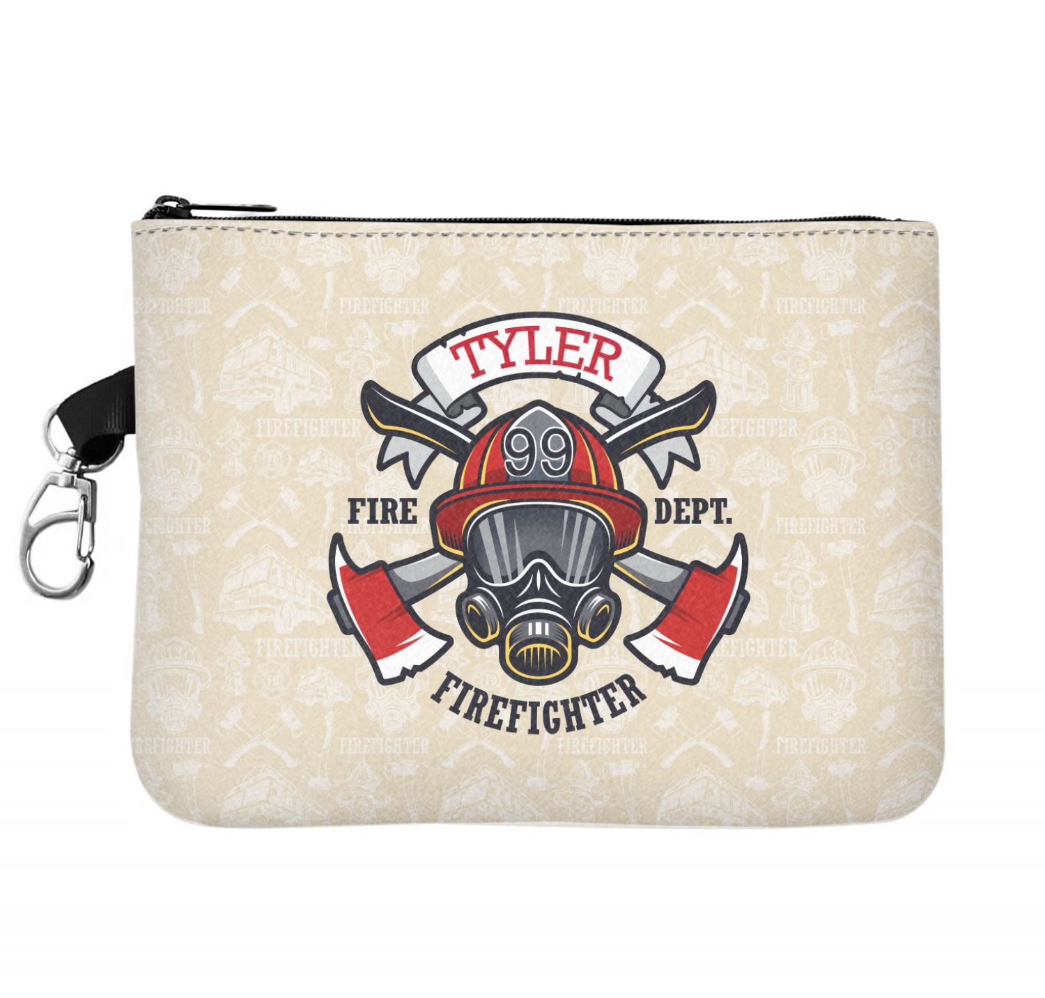 Firefighter Golf Accessories Bag Front & Back (Personalized
