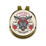 Firefighter Golf Ball Marker - Hat Clip - Gold