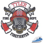 Firefighter Graphic Iron On Transfer (Personalized)