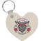 Firefighter Heart Plastic Keychain w/ Name or Text